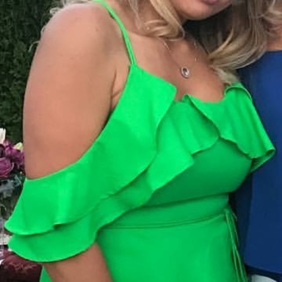 ASOS Cold-Shoulder Ruffle Cami Maxi Dress Size 8 - Picture 6 of 11